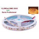 Tira LED Flexible 24V 12,6W/mt 120 Led/mt SMD 2835 IP20 2000ºK Serie Profesional, Venta por metros Tira LED Flexible 24V 12,6W/mt 120 Led/mt SMD 2835 IP20 2000ºK Serie Profesional, Venta por metros